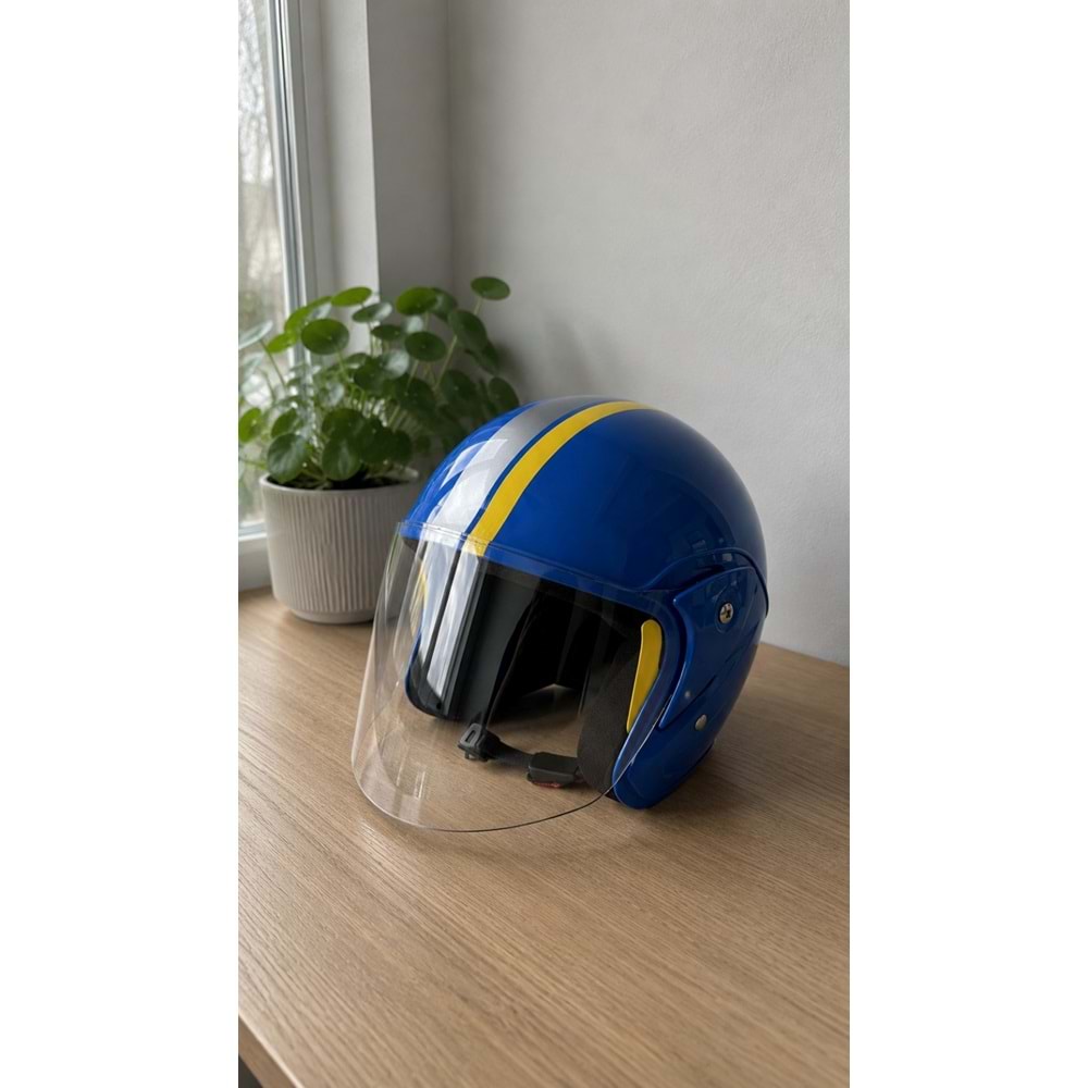 YARIM KASK ŞERİTLİ MAVİ