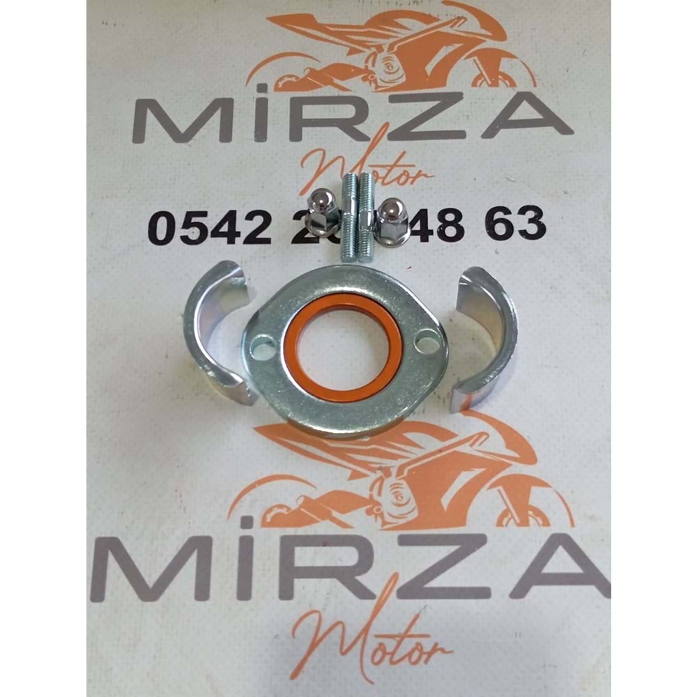 EKSOZ BOGAZ FLANŞI/TIRNAKLI/CIVATALI SOMUNLU SET 6MM CG125