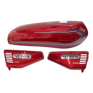 BENZİN DEPO KESİK + YAN KAPAK SET KIRMIZI CG125