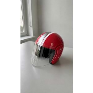 YARIM KASK ŞERİTLİ KIRMIZI
